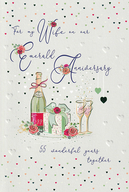 Wife Emerald Anniversary Card