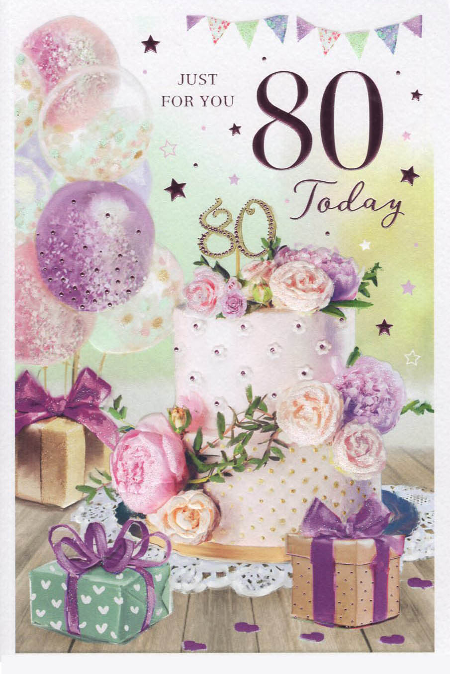 Female 80 Birthday Card
