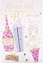 Load image into Gallery viewer, Wife 40 Birthday Card
