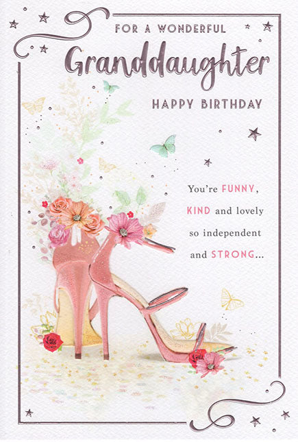 Granddaughter Birthday Card - Fairlight Shoe Design