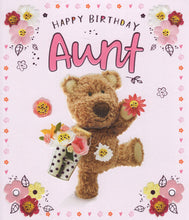 Load image into Gallery viewer, Aunt Birthday Card - Cute Barley Bear Design
