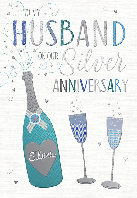 Husband Silver Anniversary Card