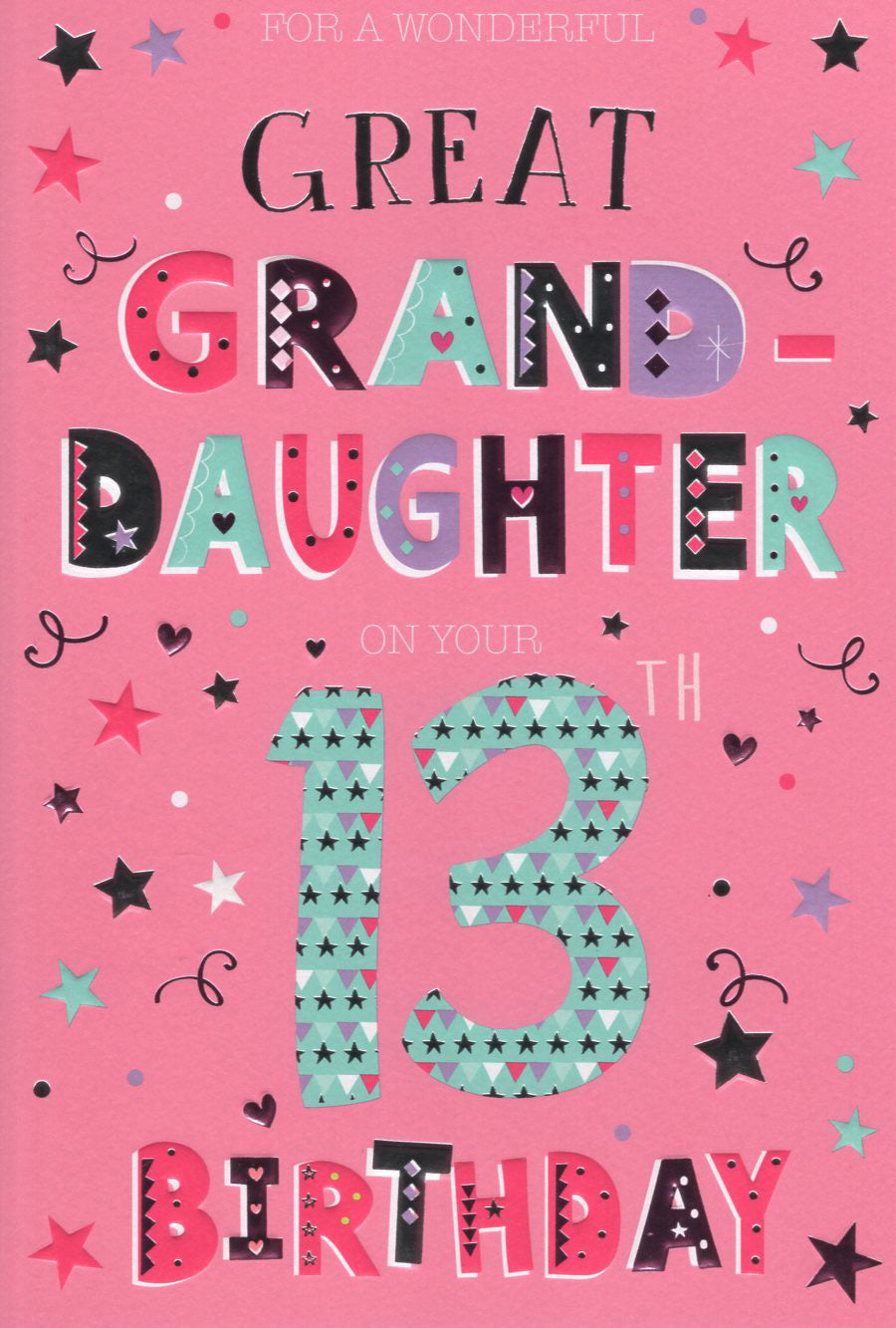 Great Granddaughter 13 Birthday Card