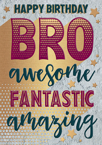 Brother Birthday Card - Contemporary Design