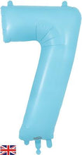 Load image into Gallery viewer, Large Pastel Matte Blue Number Balloon - Choose Number Required
