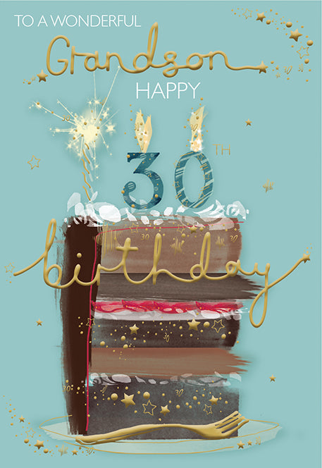 Grandson 30 Birthday Card