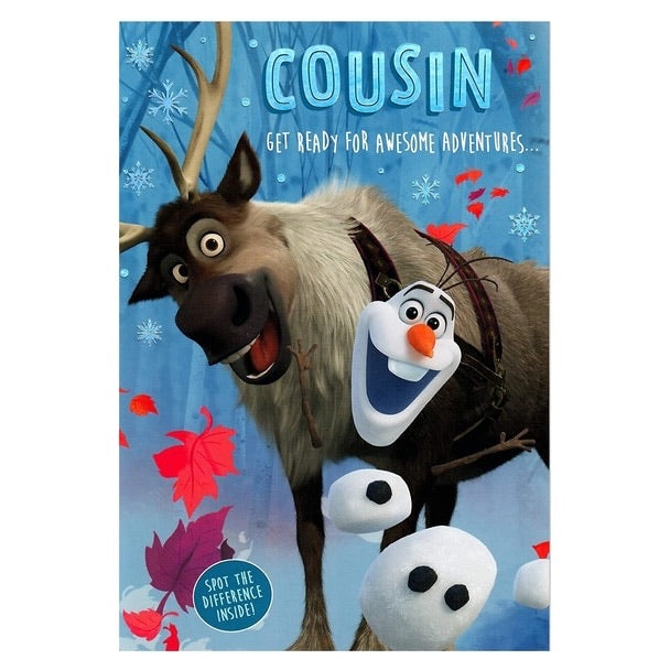 Cousin Birthday Card - Frozen Design