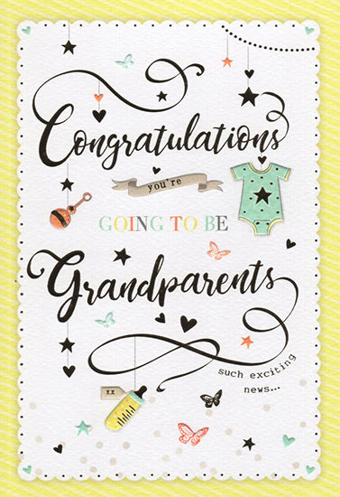 Grandparents To Be Card - Contemporary Design