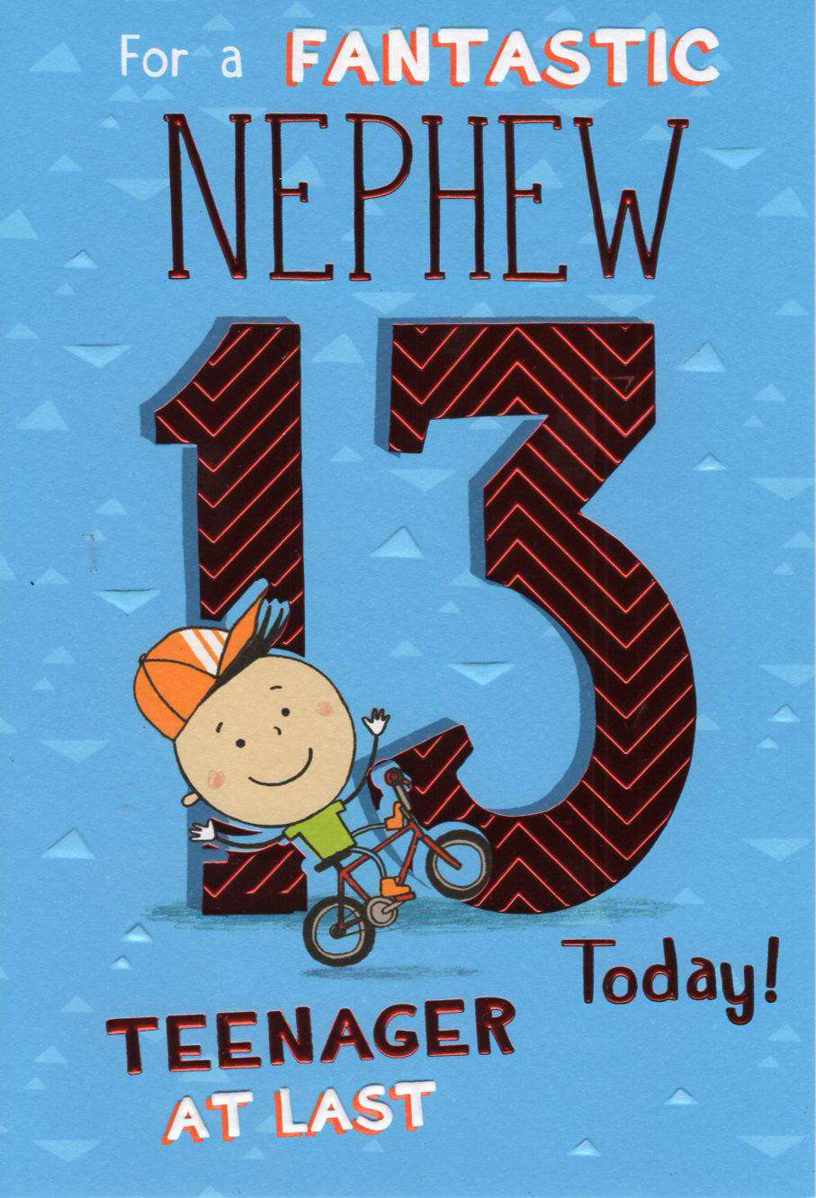 Nephew 13 Birthday Card