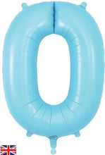 Load image into Gallery viewer, Large Pastel Matte Blue Number Balloon - Choose Number Required
