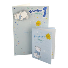 Load image into Gallery viewer, Grandson 1 Birthday Card - Includes Keepsake Booklet

