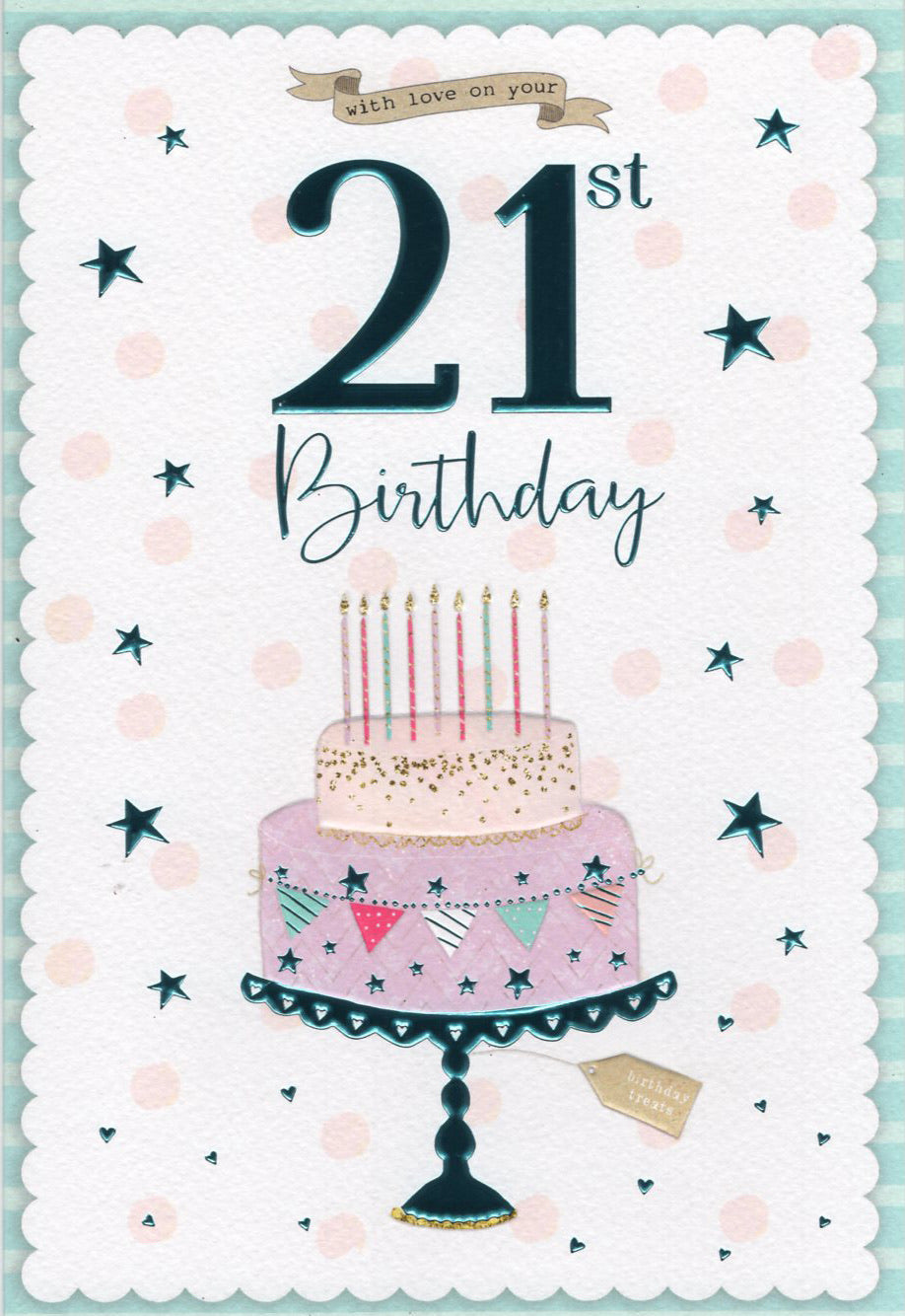 Female 21 Birthday Card