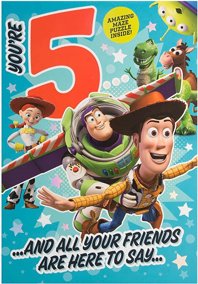 Disney Toy Story Age 5 Birthday Card