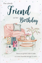 Load image into Gallery viewer, Lovely Friend Birthday Card - Modern Design
