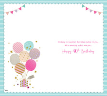 Load image into Gallery viewer, 40th Birthday Card - Contemporary Palladium Design
